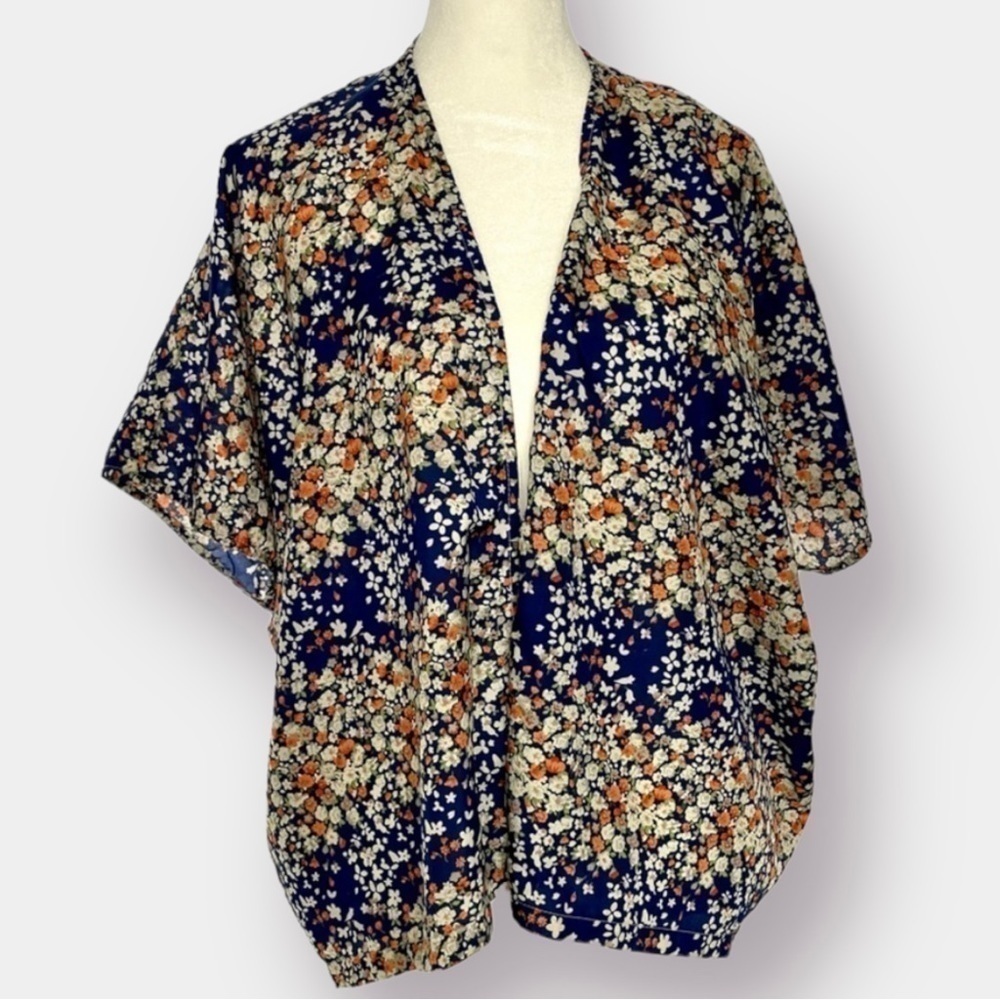 Kimono Kid's Girl's Navy Peach Size 10